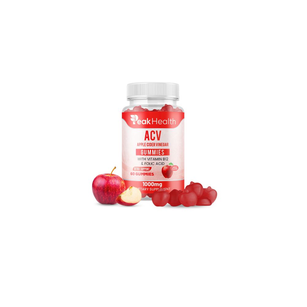 PeakHealth ACV Gummies – Apple Cider Vinegar with Vitamin B12 & Folic Acid